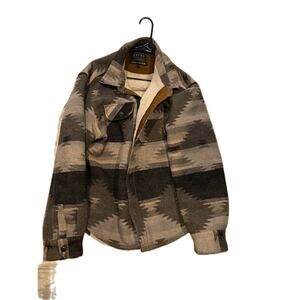 Jachs New York Shirt Shacket Mens XL Sherpa Aztec Poly Blend